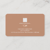 Carte De Visite Elegant Travel Agent world map terracotta brown (Dos)