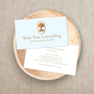Carte De Visite Elegant Tree with Roots Counseling