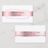 Carte De Visite Elégant Trendy Stripe Géométrique, Cadre (Devant / Derrière)