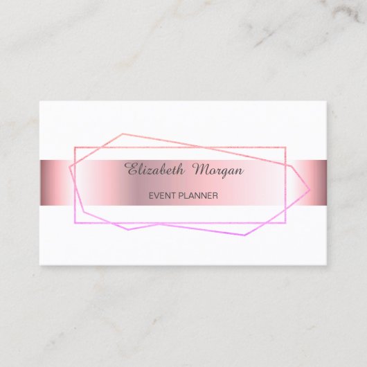 Carte De Visite Elégant Trendy Stripe Géométrique, Cadre (Devant)