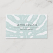 Carte De Visite Elégant Tropical Botanique Feuille Monstera (Devant)