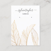 Carte De Visite Elegant Tropical Earring Frame Display Add Logo (Devant)