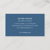 Carte De Visite Elégant Tropical Jellyfish rose bleu Plage Côte (Dos)