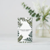 Carte De Visite Élégant Tropical Jungle Vert Moderne (Debout devant)