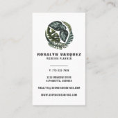 Carte De Visite Élégant Tropical Jungle Vert Moderne (Dos)