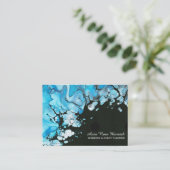 Carte De Visite *~* Elégant Turquoise Black Mariage Beauté (Debout devant)