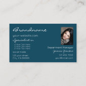 Carte De Visite Élégant Turquoise Étincelle Chic Parties scintilla (Dos)