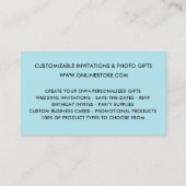 Carte De Visite Élégant Turquoise Faux parties scintillant Drivers (Dos)