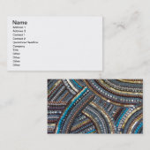 Carte De Visite Elégant turquoise paillée (Devant / Derrière)