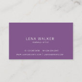 Carte de visite Elegant Typography Makeup (Dos)