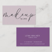 Carte de visite Elegant Typography Makeup (Devant / Derrière)