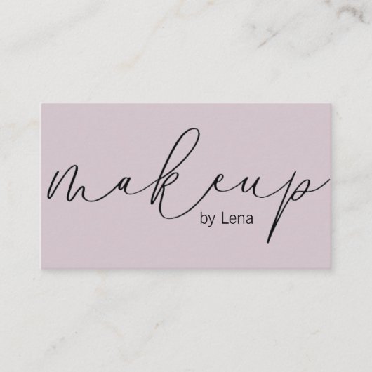 Carte de visite Elegant Typography Makeup (Devant)