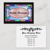 Carte De Visite Élégant Verre (Devant / Derrière)