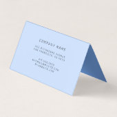 Carte De Visite Élégant verre à rideau Noir Argent Bleu (Dos)