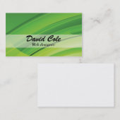 Carte de visite élégant vert (Devant / Derrière)