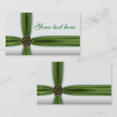 Carte De Visite Élégant vert émeraude (Devant / Derrière)