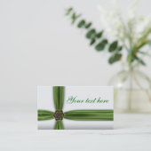 Carte De Visite Élégant vert émeraude (Debout devant)