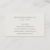 Carte De Visite Élégant vert moderne feuillage Tropical Foliage Fe (Dos)