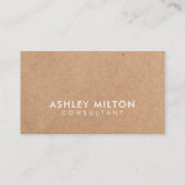 Carte De Visite Élégant vert olive IMPRIMÉ Kraft Consultant (Devant)