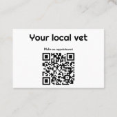 Carte De Visite Elegant vet minimalist black cat (Dos)