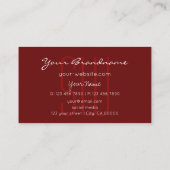 Carte De Visite Elégant vin Rouge Chic Parties scintillant Étoiles (Dos)