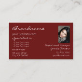 Carte De Visite Élégant vin rouge Parties scintillant étoiles avec (Dos)