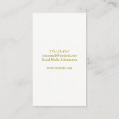 Carte De Visite Élégant Vin Rouge Tige Verre (Dos)