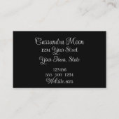 Carte De Visite Élégant, Vintage élégant (Dos)