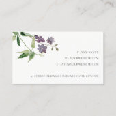 Carte De Visite Élégant Vintage feuillu photo (Dos)