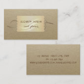 Carte De Visite Elégant Vintage, Kraft (Devant / Derrière)