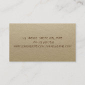 Carte De Visite Elégant Vintage, Kraft (Dos)