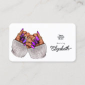 Carte De Visite Élégant violet Africain Américain Nail Salon (Devant)
