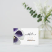 Carte de visite élégant violet et blanc (Debout devant)