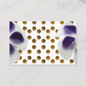 Carte de visite élégant violet et blanc (Dos)