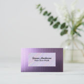 Carte De Visite Élégant violet et iridescent violet clair (Debout devant)