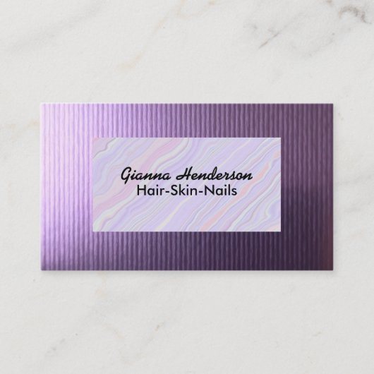 Carte De Visite Élégant violet et iridescent violet clair (Devant)