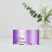 Carte De Visite Élégant violet glamour moderne et simple élégant (Debout devant)