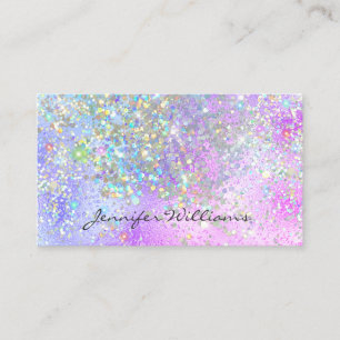 Carte De Visite Élégant violet huile Parties scintillant hologra