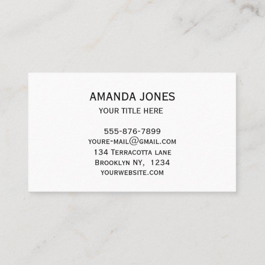 Carte De Visite Elégant violet Lilac Aquarelle Boho (Dos)