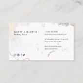 Carte De Visite Elégant violet Parties scintillant Gold Beauté & m (Dos)