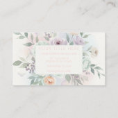 Carte De Visite Elegant Watercolor Floral  (Dos)