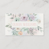Carte De Visite Elegant Watercolor Floral  (Devant)