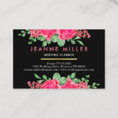 Carte De Visite Élégant Wedding planner Fuchsia rose (Dos)