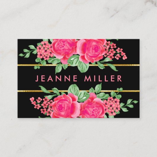 Carte De Visite Élégant Wedding planner Fuchsia rose (Devant)