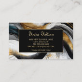 Carte De Visite Élégant Wedding planner noir or blanc (Dos)