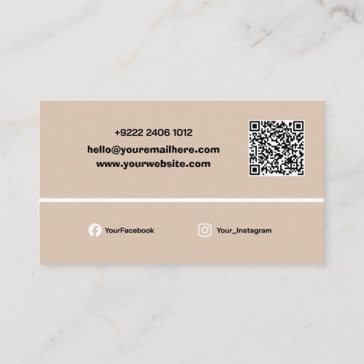 Carte De Visite Elégant wedding planner professionnel (Dos)