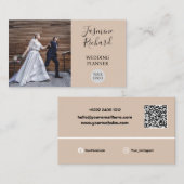 Carte De Visite Elégant wedding planner professionnel (Devant / Derrière)