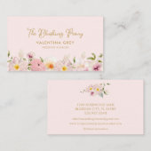 Carte De Visite Élégant Wedding planner rose (Devant / Derrière)