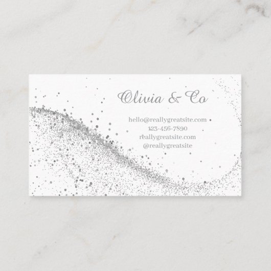 Carte De Visite Elegant White Business Card (Dos)