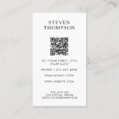 Carte De Visite Elégant White Event Planning Business 3 Photos (Dos)